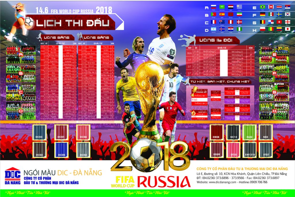 Lịch Bóng Đá Worldcup 2018